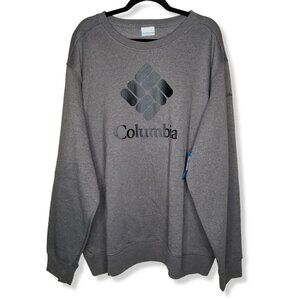 Columbia Mens 2XL Grey Trek Crew Neck Long Sleeve Pull Over Sweater